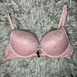 Victoria’s Secret Sexy Little Things pink lace push up bra size 34B